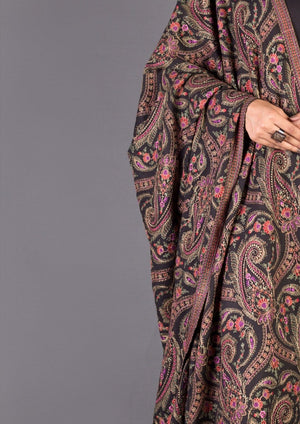 Sarinnah D29-Formal heavy Embroidered Karandi Shawl