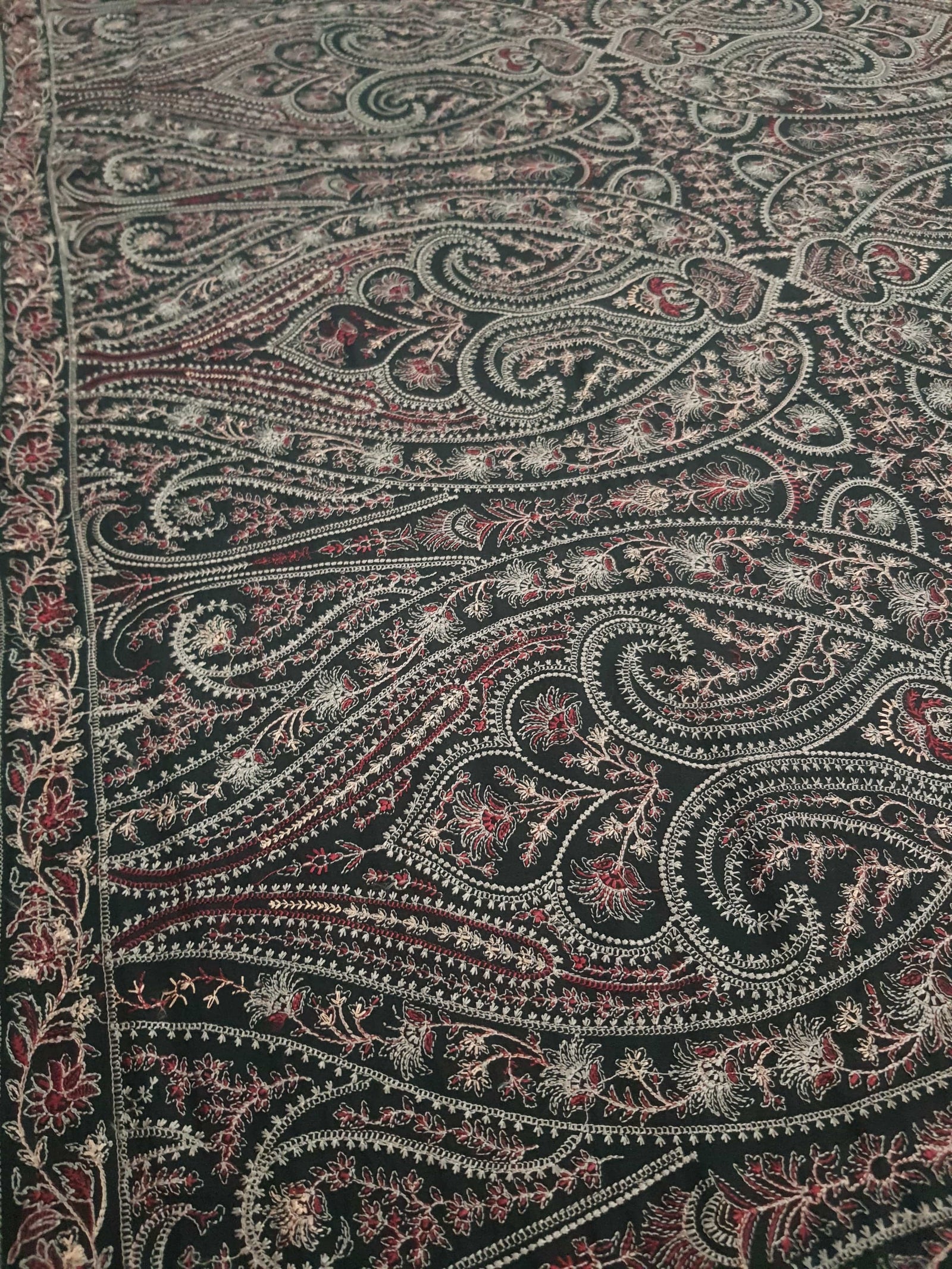 Sarinnah Premium D54-Luxury Formal Heavy Embroidered Karandi Shawl.