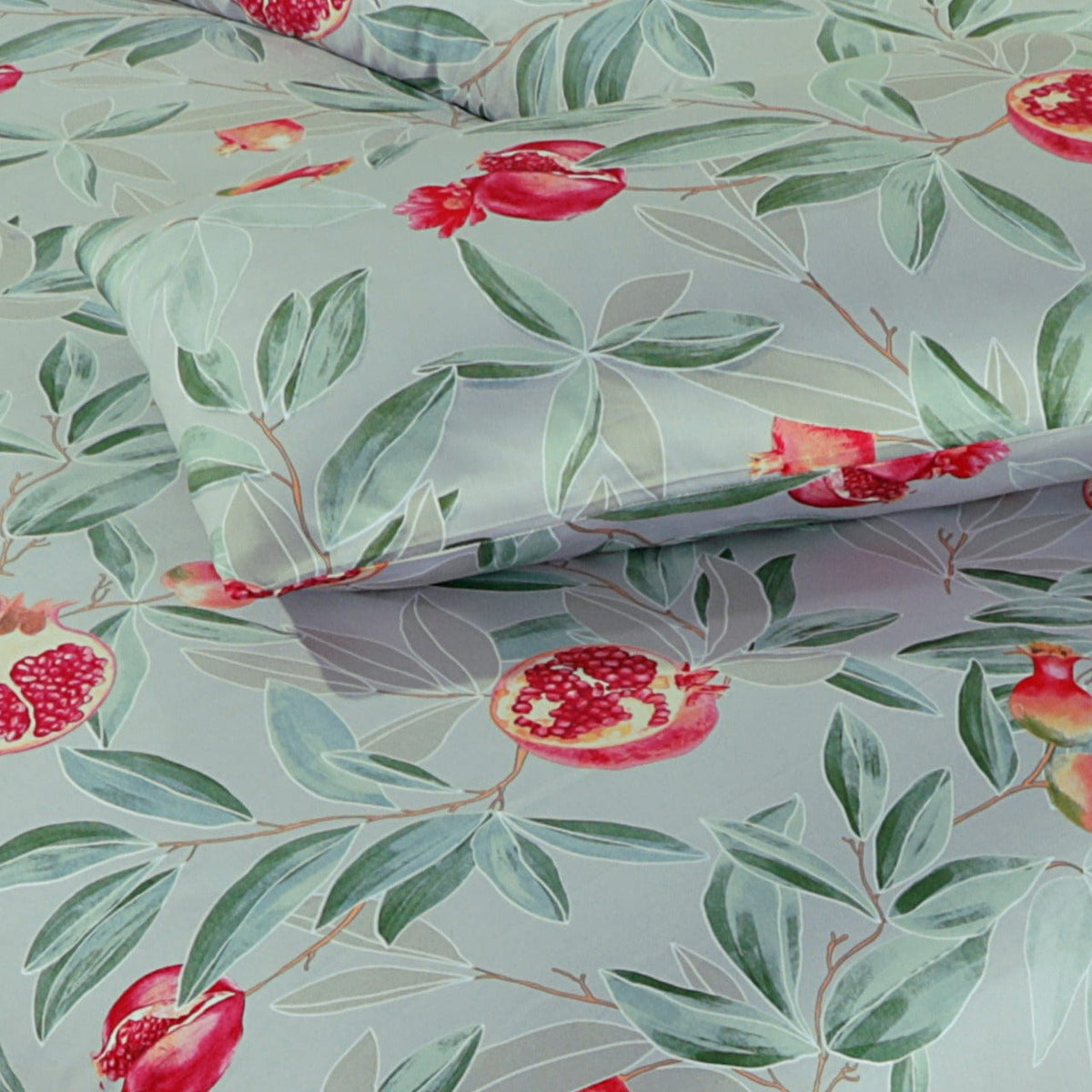 Mint Green D686- Cotton Sateen Bed Sheet Set (Premium)