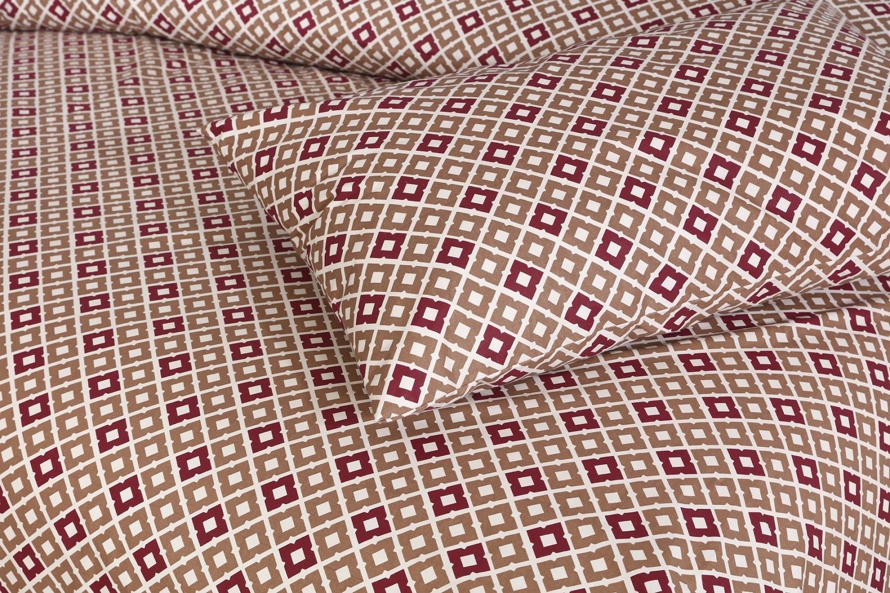 Grace D502-Cotton pc Single size Bedsheet with 1 pillow cover.