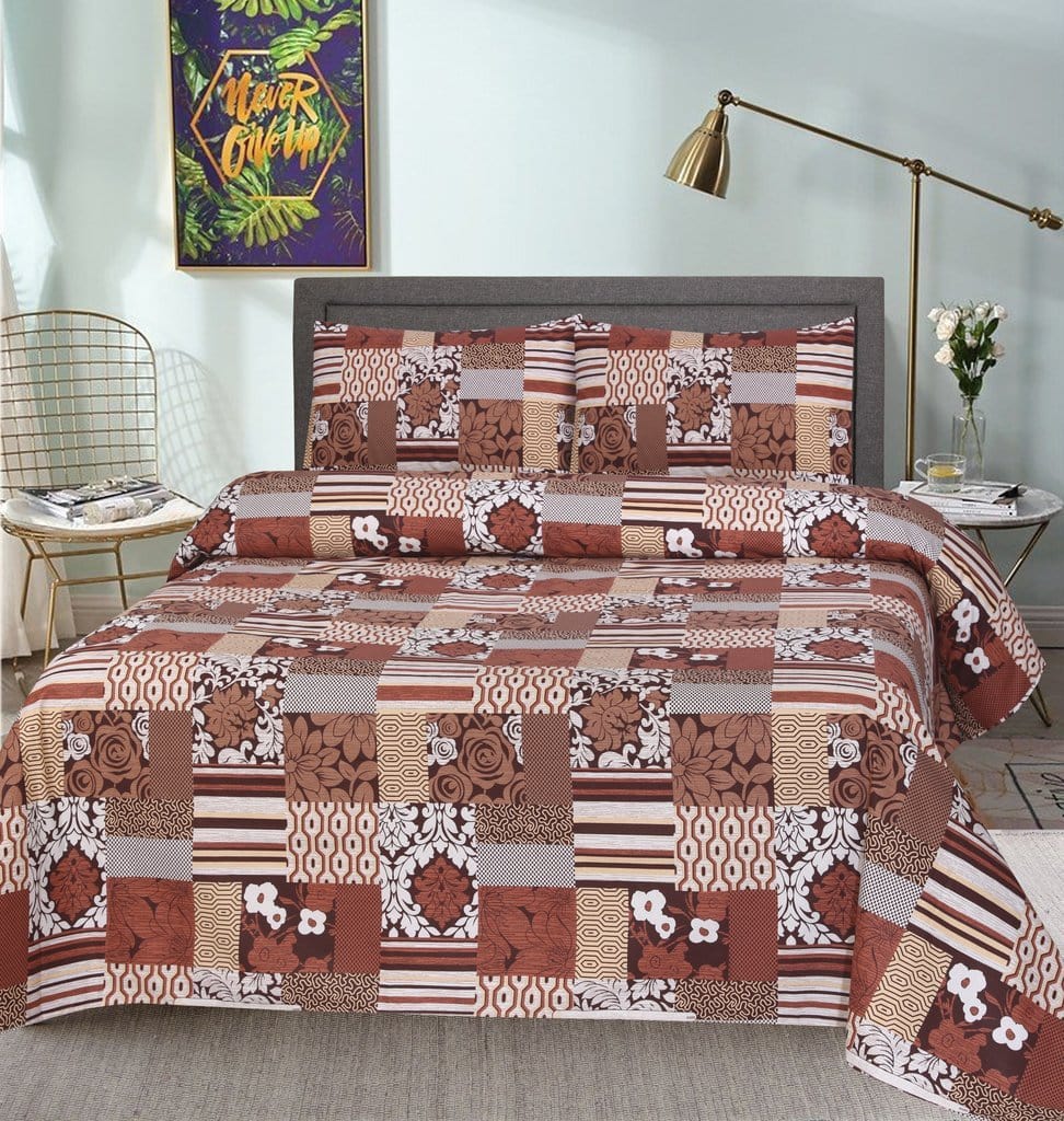 Khaki - FL658 - BedSheet Set