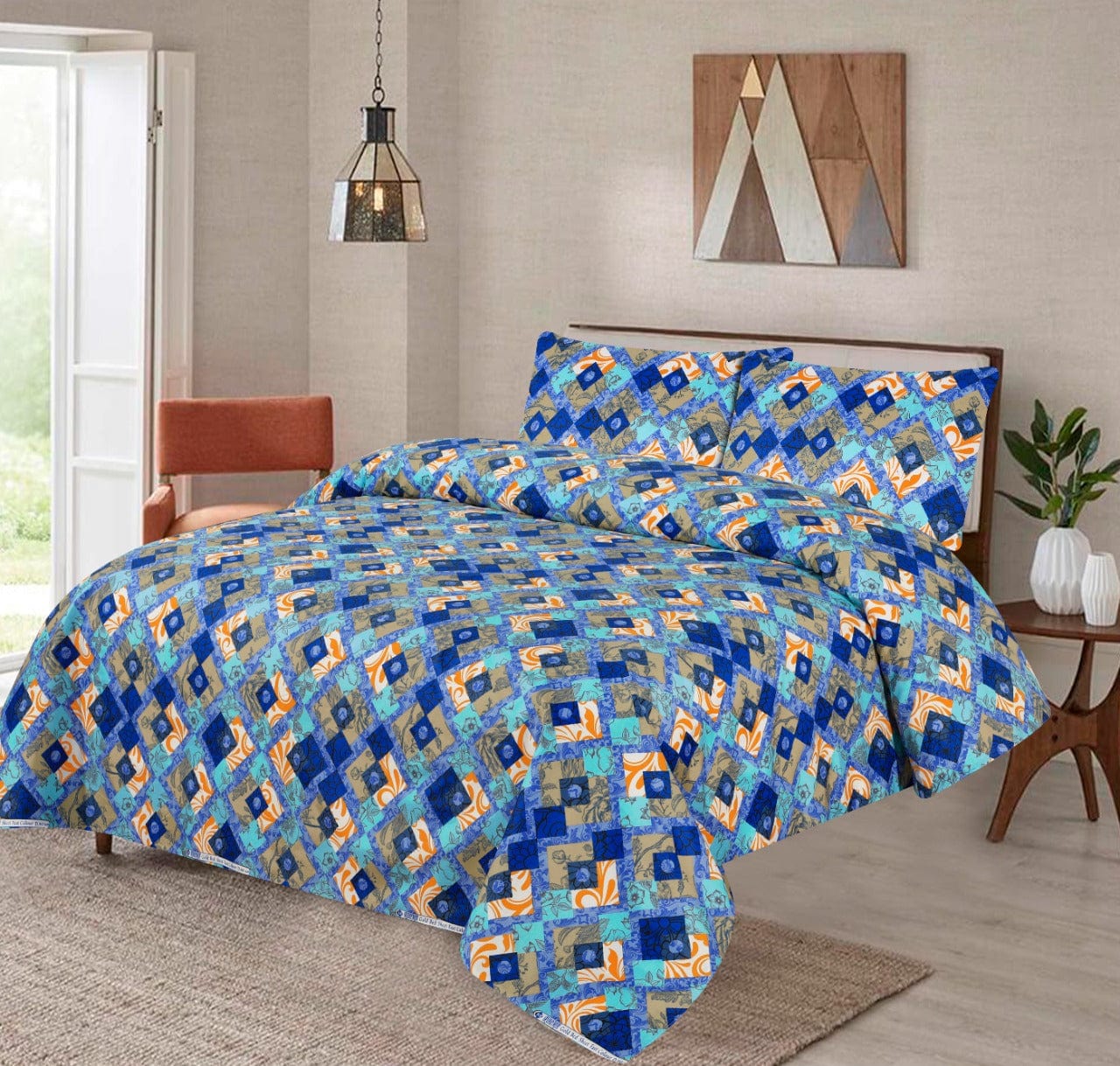 Yale Blue D691- Bed Sheet Set