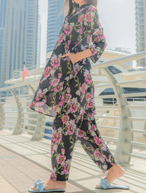 Grace W52- 2pc Kataan Silk Printed Suit.