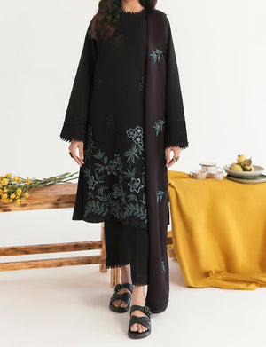 Grace S324 - Embroidered 3pc lawn dress with Embroidered chiffon dupatta.