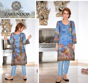 Zara Noor 16-Original Digital Printed Unstiched Lawn kurti. - gracestore.pk