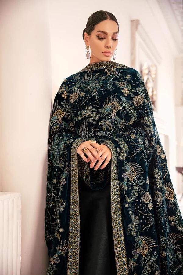 Sarinnah Premium 08-Embroided Fine quality Velvet shawl.