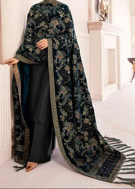 Sarinnah Premium 08-Embroided Fine quality Velvet shawl.
