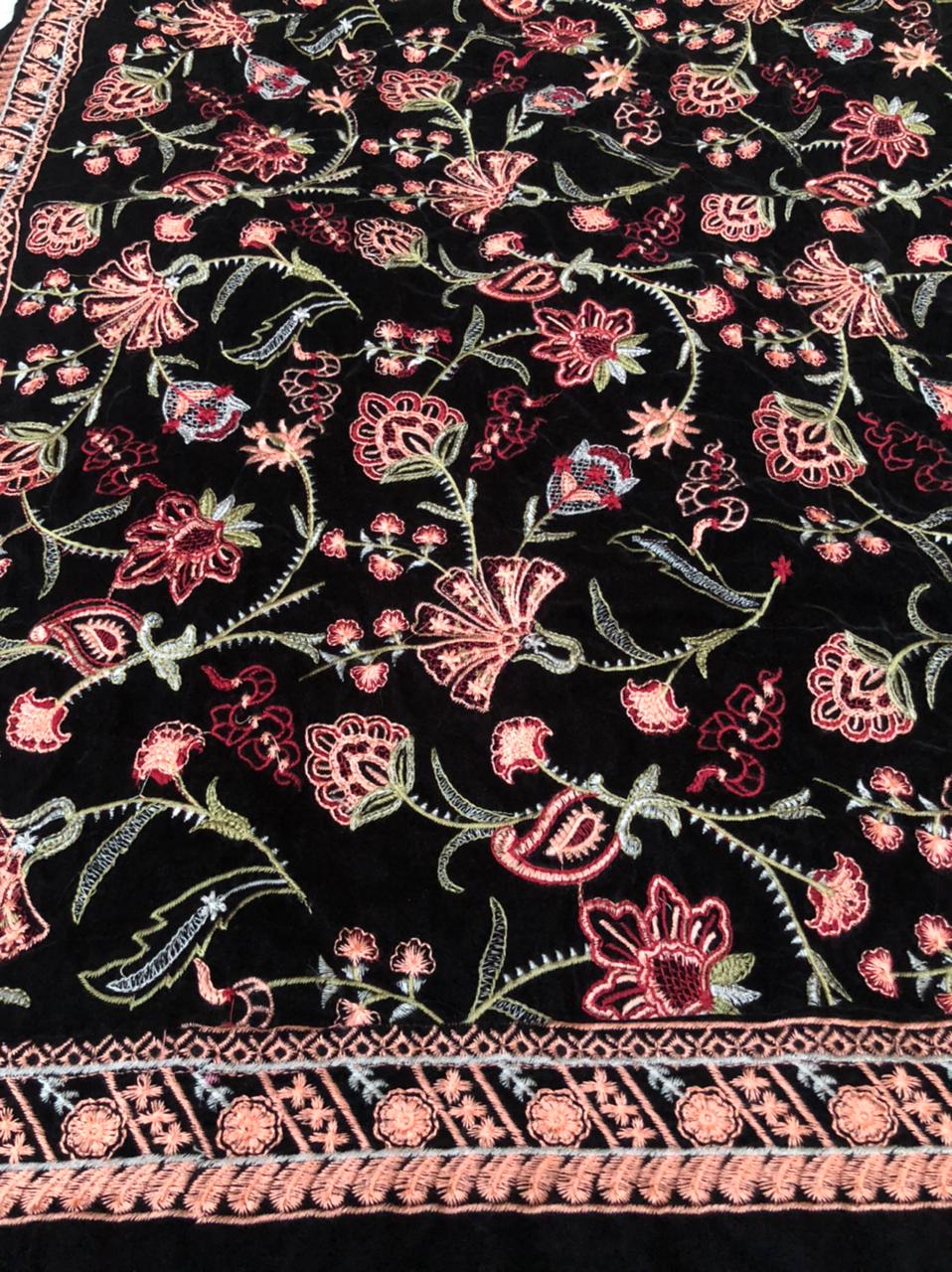 Sarinnah Premium 05-Embroided Fine quality Velvet shawl.
