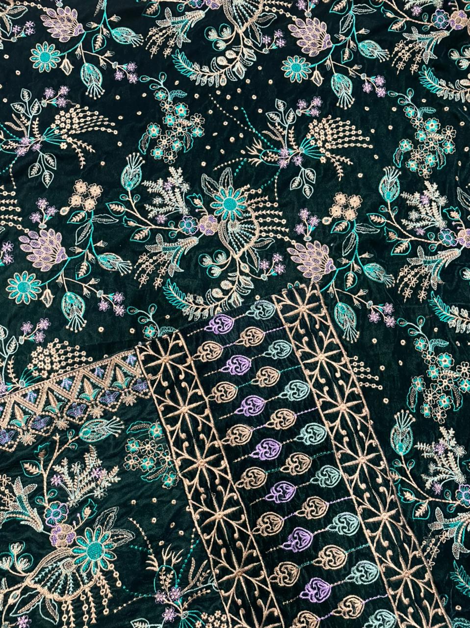 Sarinnah Premium 08-Embroided Fine quality Velvet shawl.