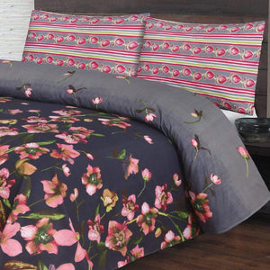 Grace D482-Cotton PC King Size Bedsheet with 2 Pillow Covers.