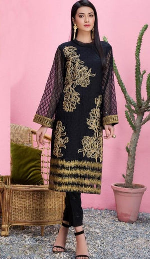 LM 1065-Embroidered 2pc linen dress shirt & trouser.