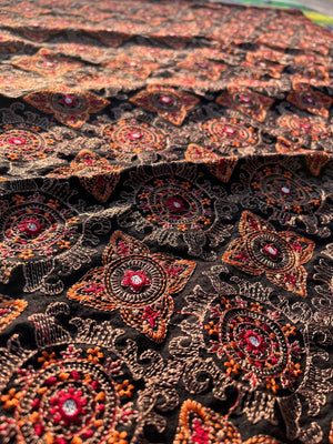 Sarinnah Premium D39-Luxury Formal Heavy Embroidered Karandi Shawl.