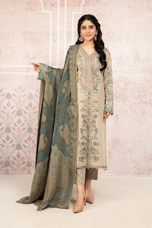 Grace S67 - Embroidered 3pc lawn dress with Printed chiffon dupatta.