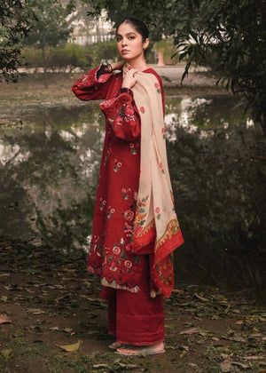 Grace S147 -Embroidered 3pc lawn dress with Digital chiffon dupatta.