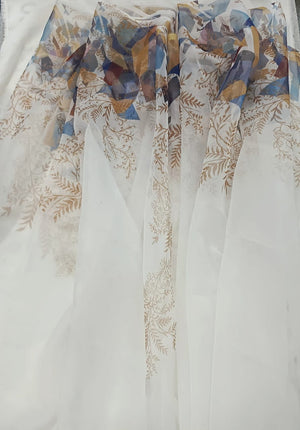 Grace S185 - Digital Printed 2pc Organza  dress.