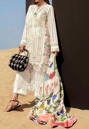 Grace S189- Heavy Shifli Embroidered 3pc lawn dress with silk printed dupatta.