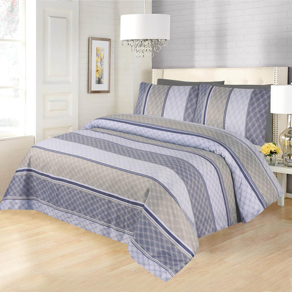Grace D824-Reactive cotton Satin Quality king size Bedsheet with 2 pillow covers.