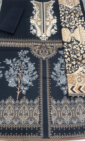 Grace S259- Embroidered 3pc lawn dress with printed lawn dupatta.