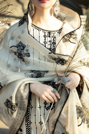 Grace S68- Embroidered 3pc lawn dress with Embroidered Organza Dupatta