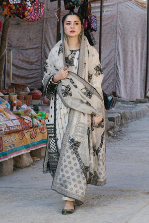 Grace S68- Embroidered 3pc lawn dress with Embroidered Organza Dupatta