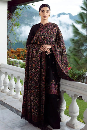 Sarinnah Premium D61-Luxury Formal Heavy Embroidered Karandi Shawl.