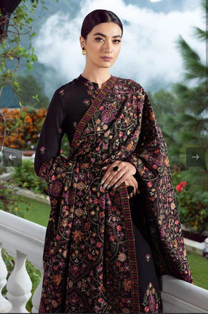 Sarinnah Premium D61-Luxury Formal Heavy Embroidered Karandi Shawl.