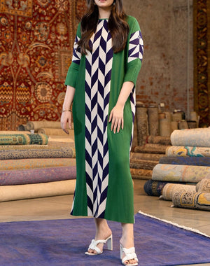 Grace w02- Digital Printed 2pc silk dress