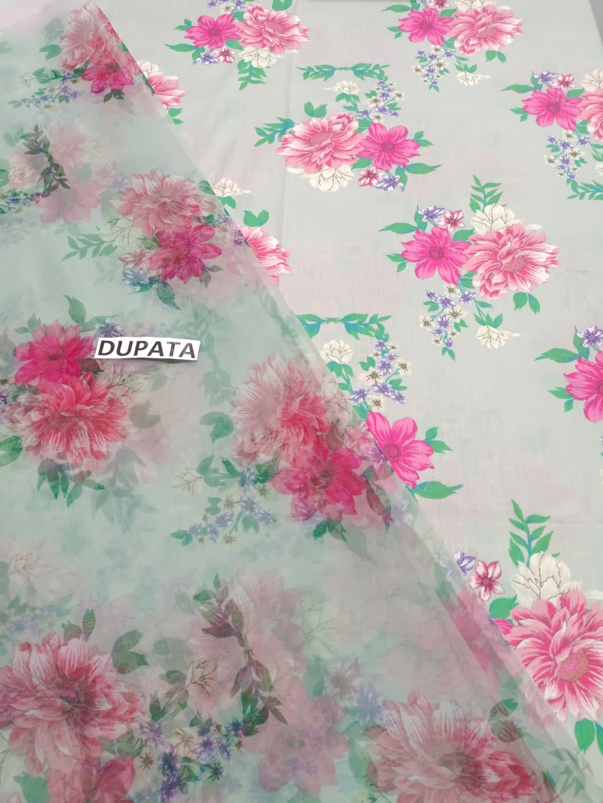 Grace S334 - Printed 3pc lawn dress with Printed organza dupatta.