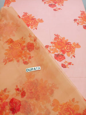 Grace S293-Printed 3pc lawn dress with printed organza dupatta