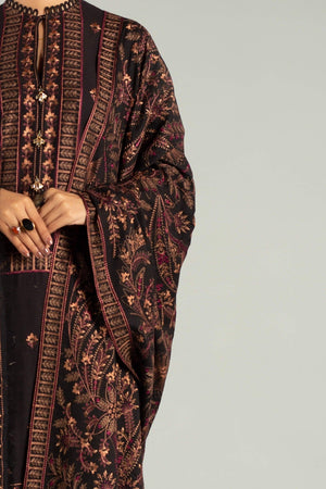 Sarinnah Premium D47-Luxury Formal Heavy Embroidered Karandi Shawl.