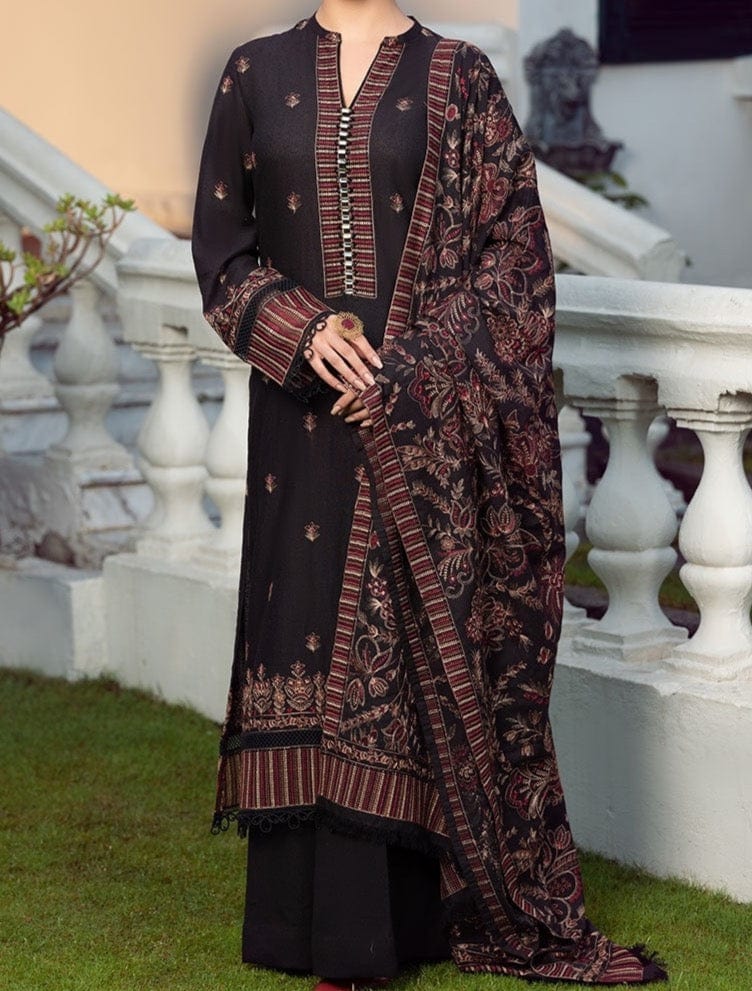 Grace W150 -Embroidered 3pc marina dress with Embroidered marina shawl.