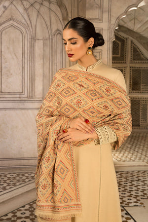 Sarinnah Premium D41-Luxury Formal Heavy Embroidered Karandi Shawl.