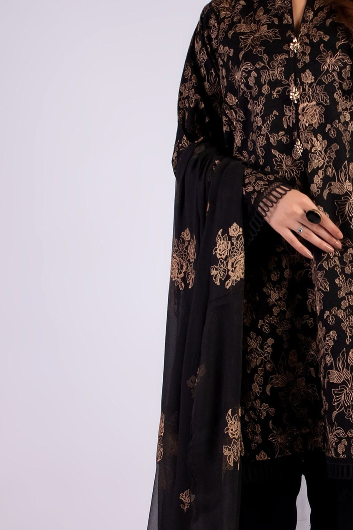 Grace S621-Embroidered 3pc Lawn dress with Printed Chiffon dupatta. main image 0