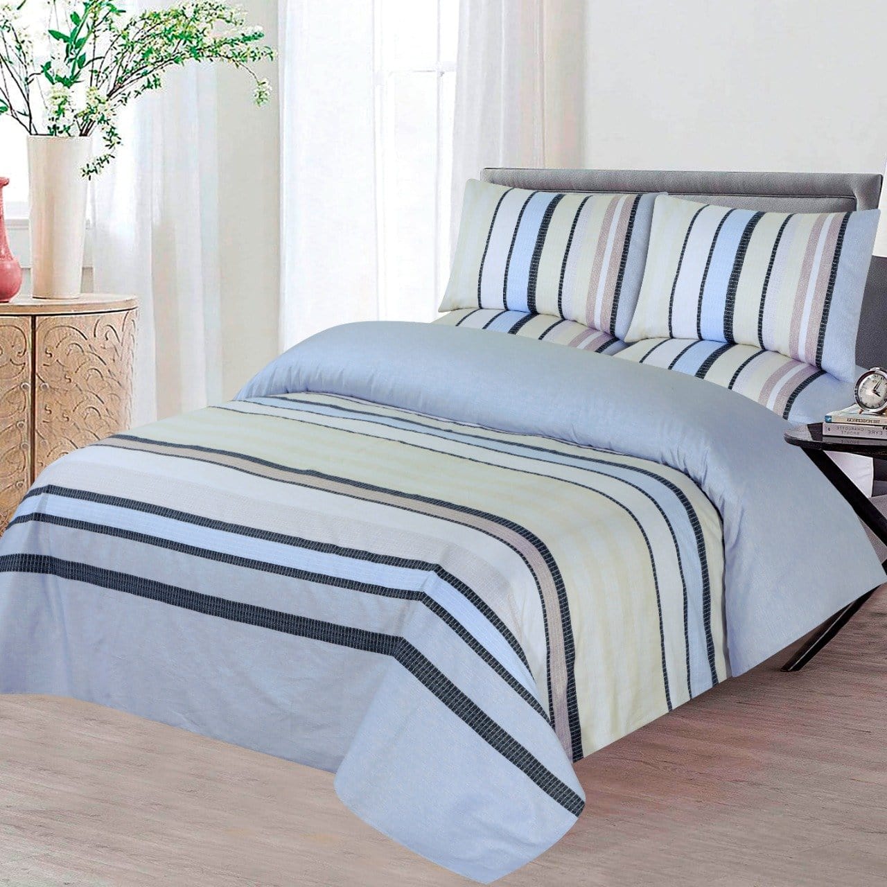 Grace D617- Cotton Satin Bed Sheet Set (Premium)