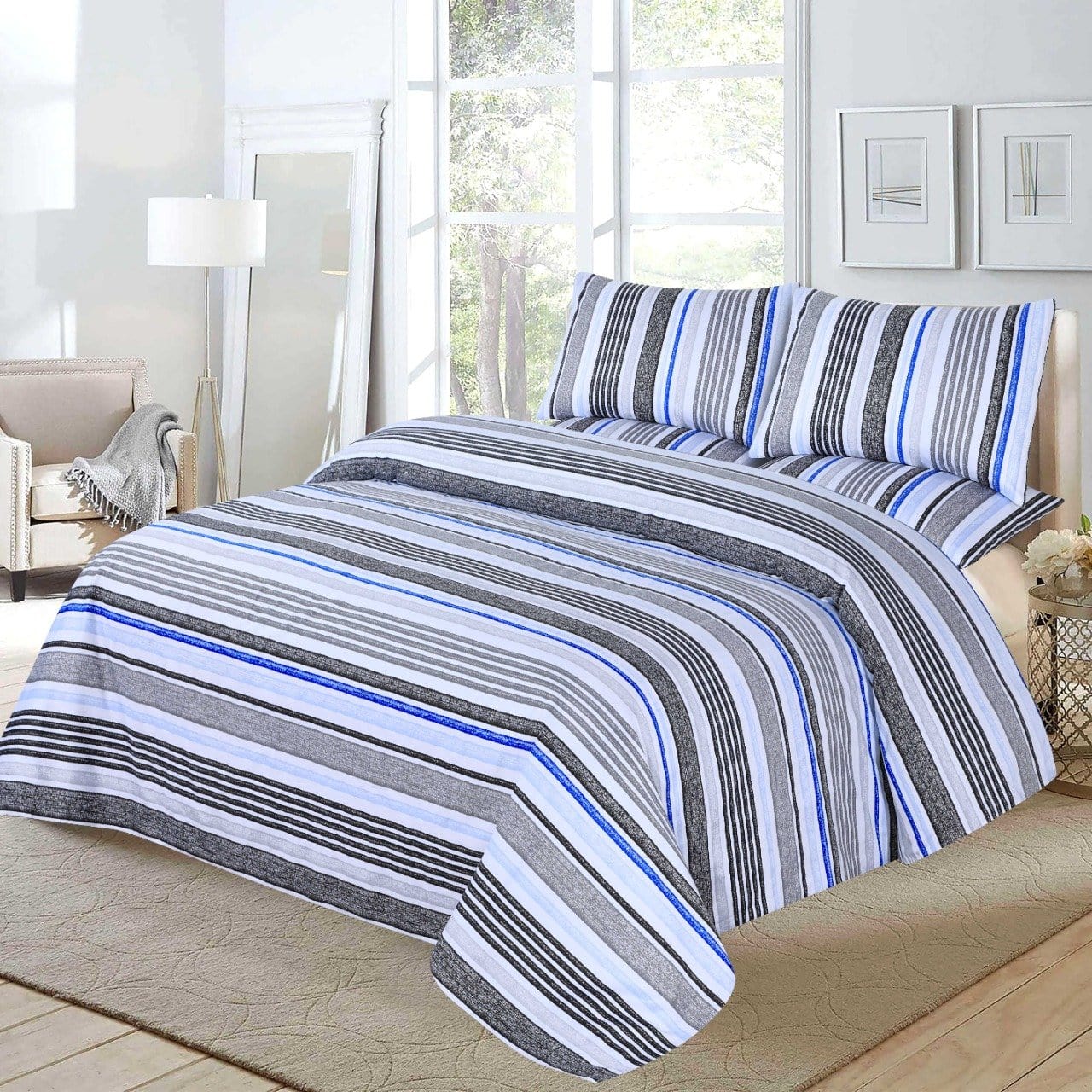 Grace D618- Cotton Satin Bed Sheet Set (Premium)