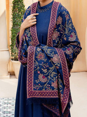 Sarinnah Premium D30-Luxury Formal Heavy Embroidered Karandi Shawl.