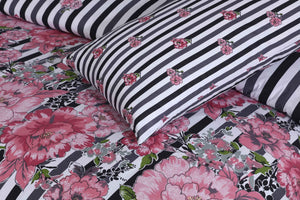 Grace D467-Cotton PC King Size Bedsheet with 2 Pillow Covers.