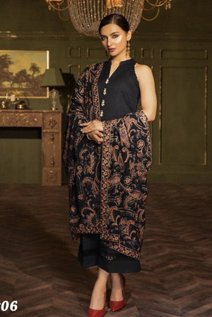 Sarinnah Premium 04- Formal heavy Embroided Karandi lawn shawl. - gracestore.pk