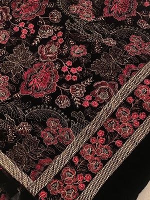 Sarinnah Premium 04- Embroided Fine quality Velvet shawl.