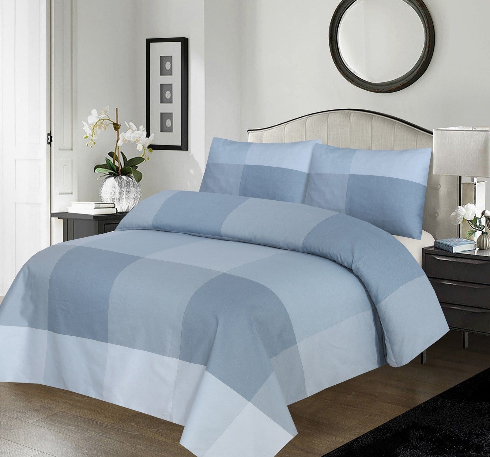 Grace D471-Cotton PC King Size Bedsheet with 2 Pillow Covers.