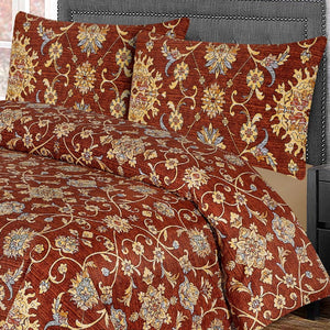 Grace D558-Reactive cotton Satin Quality king size Bedsheet with 2 pillow covers.